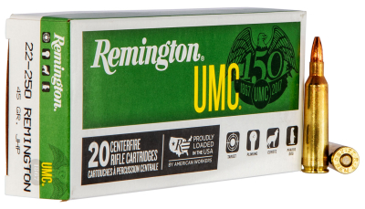 Remington Ammunition 23750 UMC  22-250Rem 45gr Jacketed Hollow Point 20 Per Box/10 Case