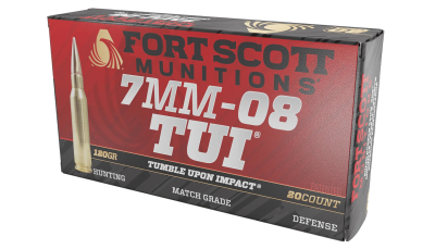 Fort Scott Munitions 7MM08120SCV1 Tumble Upon Impact (TUI) Rifle 7mm-08Rem 120gr Solid Copper Spun 20 Per Box/10 Case