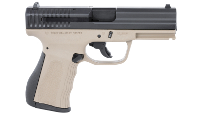 FMK G9C1G2DESSCM 9C1 G2 *CA/MA Compliant 9mm Luger 10+1 4" Black Stainless Steel Barrel, Black Serrated Carbon Steel Slide, Flat Dark Earth Polymer Frame w/Picatinny Rail, Black Backstrap Grip