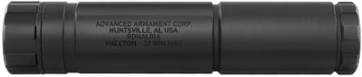 ADVANCED ARMAMENT COMPANY 64283 Halcyon 22 Cal (Rimfire) 1.12" Black Steel Titanium 1/2"x28