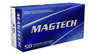 Magtech 38C Range/Training  38Special 158gr Semi Jacketed Soft Point Flat 50 Per Box/20 Case