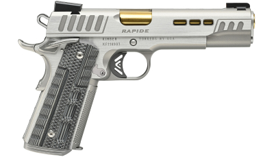 Kimber Mfg.,inc 3000423CA Rapide Dawn (CA) (MA) 45 ACP 8+1 5" KimPro Silver Front and Rear Serrations Stainless Steel Slide Gray/black Rapide G10 Grip