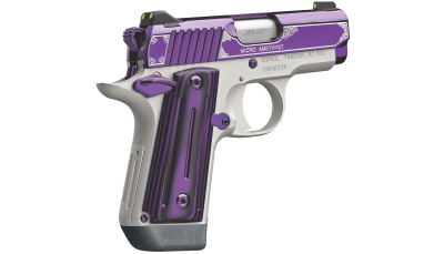 Kimber Mfg.,inc 3300160 Micro Amethyst NS 380 ACP 7+1 2.75" Amethyst purple PVD Stainless Steel Slide Satin Silver G10 Grip