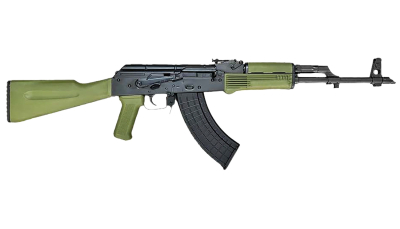 Riley Defense Inc RAK102G RAK  7.62x39mm 30+1 16.25" Black Nitride Threaded Barrel, Black Oxide Mil-Spec Receiver, Fixed Army Green Polymer, Stock OD Green Polymer Grip