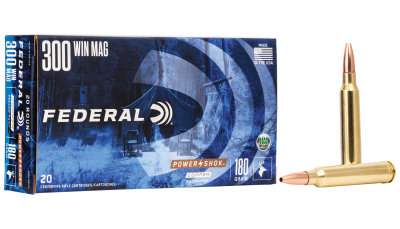 Federal A300W180LFA Power-Shok Copper 300WinMag 180gr Copper Hollow Point 20 Per Box/10 Case