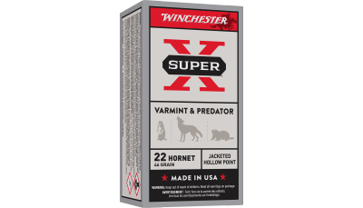 Winchester Ammo X22H2 Super X  22Hornet 46gr Jacketed Hollow Point 50 Per Box/10 Case