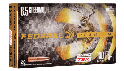 Federal P65CRDBTSX1 Premium  6.5Creedmoor 130gr Barnes TSX 20 Per Box/10 Case