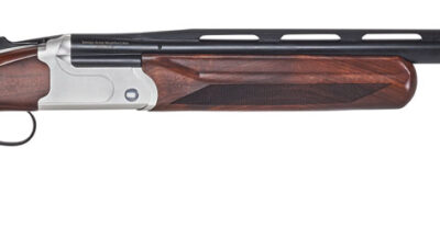 Stevens 23223 555 Trap 20 Gauge 3" 1rd 30" Vent Rib Barrel, Silver Aluminum Receiver,  Turkish Walnut Fixed Adjustable Comb Stock Ambidextrous
