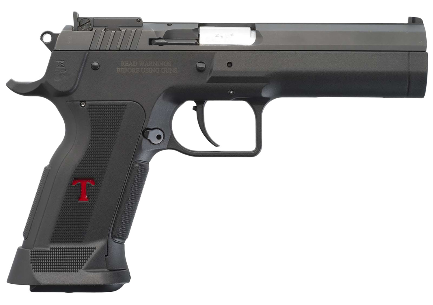 Tanfoglio IFG TFSTOCK3P40 Stock III Full Size 40 S&W 13+1, 4.44" Black Polygonal Rifled Barrel, Black Serrated Slide, Black Polymer Frame w/Beavertail, Polymer Grip
