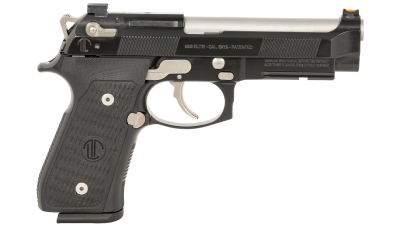 Langdon Tactical Tech LTT92ECB Beretta 92 Elite  9mm Luger 18+1 4.70" Target Crown Steel Barrel, Black Serrated Steel Slide, Black Frame w/Picatinny Rail, Black VZ G10 Grip