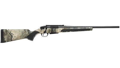 Stevens 19467 334 Bolt Action 308 Win 3+1 20" Camo/Dark Gray Carbon Steel Receiver Integrated Recoil Lug Ergonomic/Recoil Pad  Synthetic Stock Picatinny Rail Right Hand
