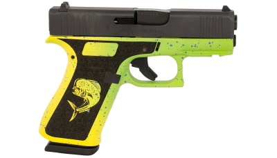 Glock UX4350204MAHIFR G43X  Sub-Compact Frame 9mm Luger 10+1 3.41" Black GMB Barrel, Black nDLC Serrated Steel Slide, Mahi Polymer Frame w/Front Rail & Beavertail, Black Textured Grip, Ambidextrous