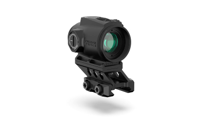 Swampfox Optics RMPS120GB Raider Micro Prism Black 1x 20mm Tube Bullet Rise Compensation Reticle Green Laser