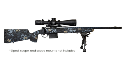 Horizon Firearms RF017S392214T19 Vandal Prime 7MM PRC 22" Black Spiral Fluted Threaded Barrel, Drilled & Tapped Receiver, Textured Iota EKO Carbon Fiber Stock