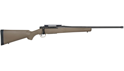 Mossberg 28255 Patriot Predator Full Size 350 Legend 4+1 20" Matte Blued Fluted Threaded Barrel, Matte Blued Picatinny Rail Receiver, Fixed Flat Dark Earth Synthetic Stock