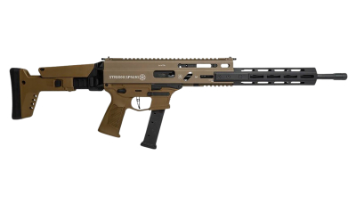 Grand Power 810091158029 Stribog SP9A3G 9mm Luger 16" Black Barrel, Flat Dark Earth Receiver, Polymer Stock & Grip