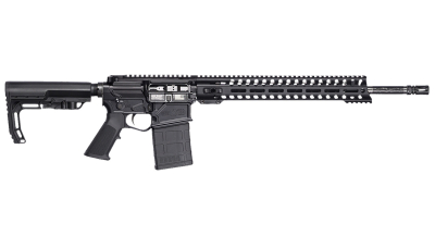 Patriot Ordnance Factory 02419 Rogue DI 308 Win 20+1 18.50" Picatinny Rail Receiver, M-LOK/Picatinny Rail Handguard, Black Polymer Stock & Grip