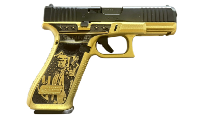 Glock PA475S204MOSNDONWICK G47 Gen5 MOS Don Wick 9mm Luger 17+1 4.49" Black GMB Barrel, Black nDLC Steel MOS Cut/Serrated Slide, Gold w/Trump & Engraving Polymer Frame w/Picatinny Rail, Ambidextrous