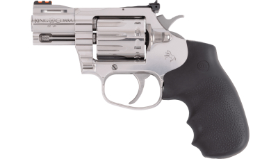 Colt Mfg KCOBRA22SP2RFO King Cobra  22 LR 10 Shot 2" Stainless Vent Rib Barrel, Stainless Cylinder & Frame, Black Rubber Grip