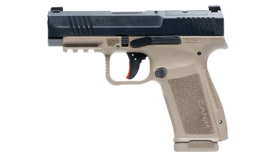 Canik HG7885CABD-N Mete MC9LS *CA Compliant 9mm Luger 10+1 3.63" Black Steel Barrel, Black Nitride Steel Serrated Slide, Flat Dark Earth Polymer Frame w/Picatinny Rail, Interchangeable Backstrap Grip