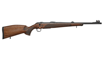 CZ-USA 07308 600+ Lux 30-06 Springfield 5+1 20" Black Nitride Threaded Barrel, Black Nitride Steel Drilled & Tapped Receiver, Walnut Fixed Stock