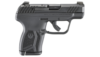 Ruger 13760 LCP Max  Compact Frame 380 ACP 10+1 2.80" Black Oxide Alloy Steel Barrel, Black Nitride Alloy Steel Serrated Slide, Black Polymer Frame, Textured Grip, Manual Safety