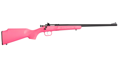 Crickett KSA2220 Youth  22 LR 1rd 16.12" Blued Single Shot Barrel, Blued Stainless Steel Receiver, Pink Fixed Synthetic Stock, Right Hand