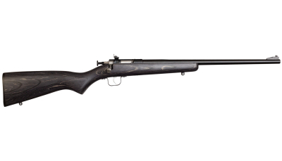 Crickett KSA2244 Youth  22 LR 1rd 16.12" Blued Barrel & Receiver, Fixed Front/Adjustable Rear Peep Sight, Black Laminate Stock w/11.5" LOP, Rebounding Firing Pin Safety