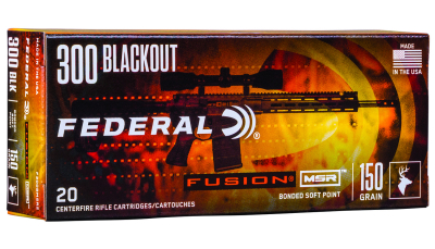 Federal F300BMSR2 Fusion MSR 300Blackout 150gr Bonded Soft Point 20 Per Box/10 Case