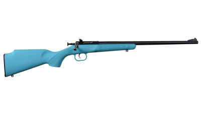 Crickett KSA2302 Youth  22 LR 1rd 16.12" Blued Barrel & Receiver, Fixed Front/Adjustable Rear Peep Sights, Blue Synthetic Stock w/11.5" LOP, Rebounding Firing Pin Safety