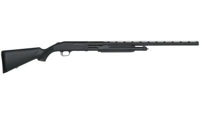 Mossberg 56420 500 All Purpose Full Size 12 Gauge Pump 3" 5+1 28" Matte Blued Vent Rib Barrel, Matte Blued Integral Scope Mount Steel Receiver, Fixed Black Synthetic Stock, Right Hand, Accu-Set Chokes