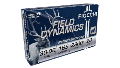 Fiocchi 3006C Field Dynamics 30-06Springfield 165gr Pointed Soft Point 20 Per Box/10 Case