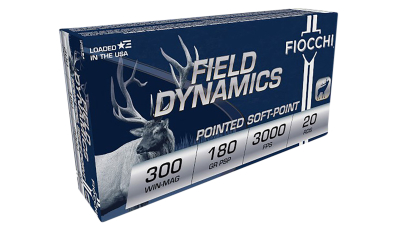 Fiocchi 300WMB Field Dynamics 300WinMag 180gr PSP Interlock BT 20 Per Box/10 Case