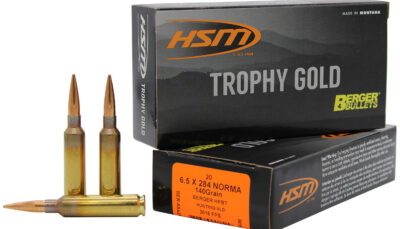 HSM 65X284140VLD Trophy Gold Extended Range 6.5x284 Norma 140 gr Berger Hunting VLD Match 20 Per Box/ 20 Case