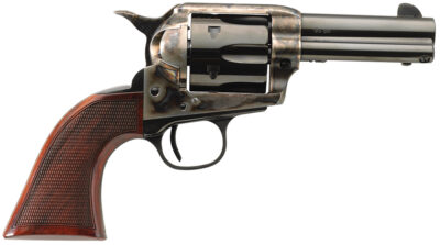 Taylors & Company 4201DE Runnin Iron Deluxe 45 Colt (LC) 6rd 3.50" Blued Cylinder & Barrel Color Case Hardened Steel Frame Checkered Walnut Grip (Taylor Tuned)