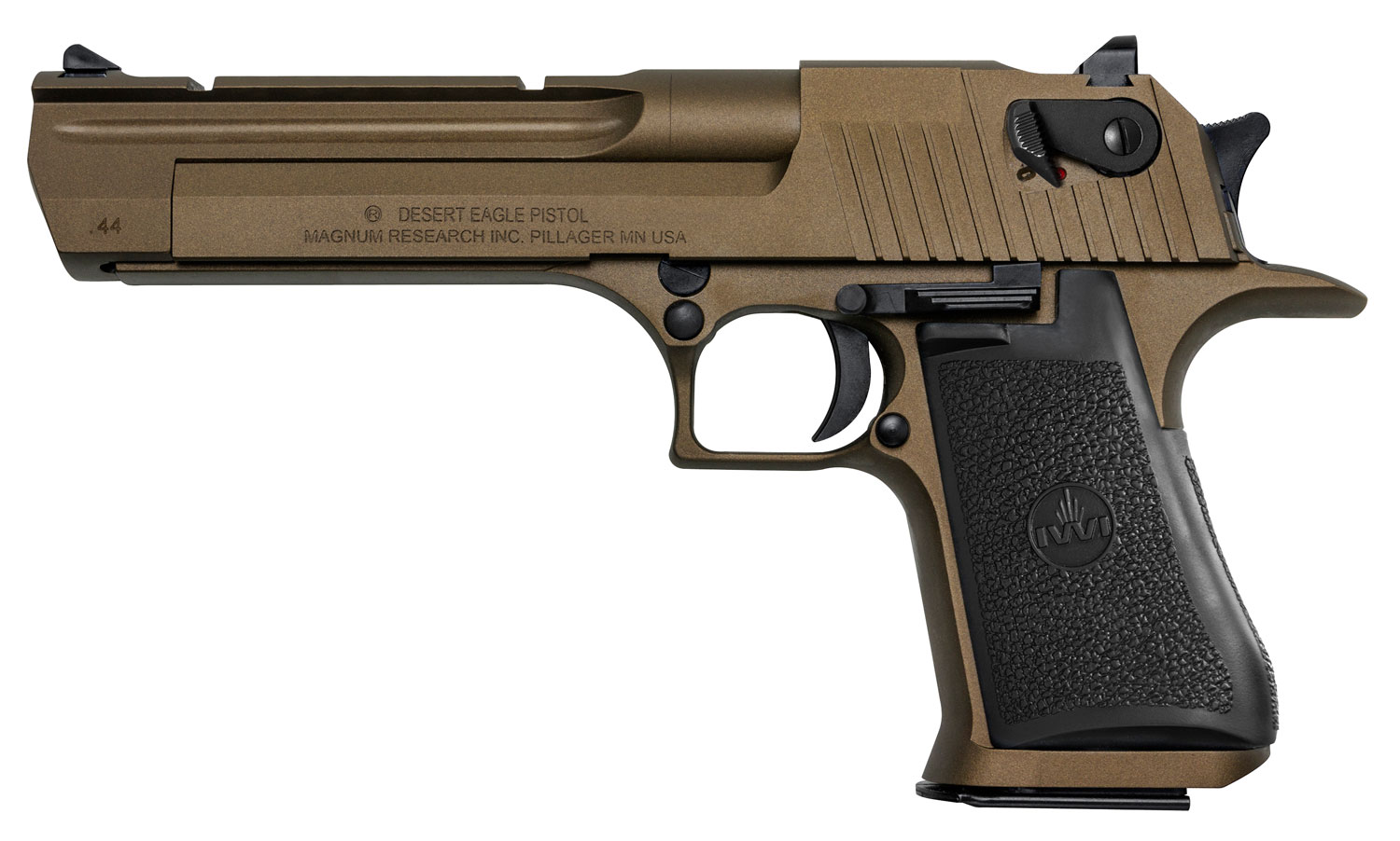 Magnum Research DE44CABB Desert Eagle Mark XIX *CA Compliant 44 Rem Mag 6" 8+1 Burnt Bronze Cerakote Carbon Steel Frame & Slide Black Rubber Grip