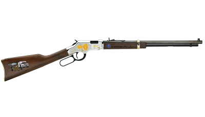 Henry H004EMS Golden Boy EMS Tribute Edition 22 LR, 16 LR/21 Short, 20" Blued 20" Octagon Steel Barrel,  Nickel-Plated Steel Engraved Receiver, American Walnut Stock Engraved, Right Hand