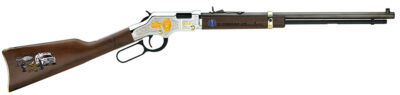Henry H004EMS Golden Boy EMS Tribute Edition 22 LR, 16 LR/21 Short, 20" Blued 20" Octagon Steel Barrel,  Nickel-Plated Steel Engraved Receiver, American Walnut Stock Engraved, Right Hand