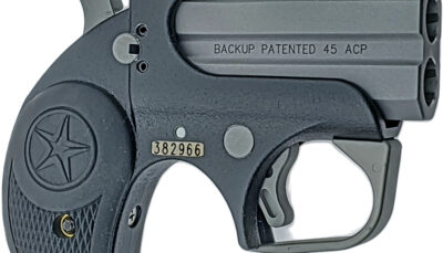 Bond Arms BABU Backup Original 45 ACP 2rd Shot 2.50" Bead Blasted/Anti-Glare Textured Steel Frame Black Rubber Grips