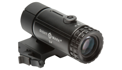 Sightmark SM19063 T-3 Magnifier 3X  with Flip to Side Mount Matte Black 3 x 23mm