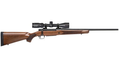 Mossberg 28059 Patriot  25-06 Rem Caliber with 5+1 Capacity, 22" Fluted Barrel, Matte Blued Metal Finish & Walnut Stock Right Hand (Full Size) Includes Vortex Crossfire II 3-9x40mm Scope