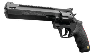 Taurus 2440081RH-DLX Raging Hunter  44 Rem Mag 5rd 8.37" Matte Black Oxide Cylinder Matte Black Aluminum Black Rubber with Integrated Red Cushion Insert  Grip Includes Case