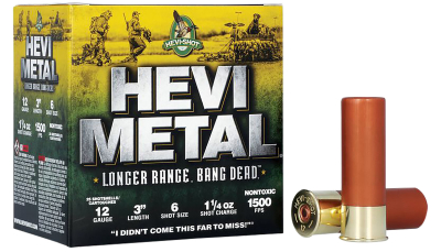 HEVI-Metal HS38006 HEVI-Metal Longer Range 12Gauge 3" 1 1/4oz 6Shot 25 Per Box/10 Case