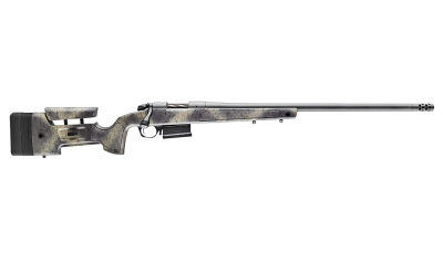 Bergara Rifles B14LM357 B-14 Wilderness HMR 7mm Rem Mag 5+1 24" Threaded, Sniper Gray Cerakote Barrel/Rec, Adj. SoftTouch Woodland Camo Stock with Mini-Chassis, Omni Muzzle Brake