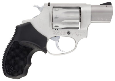 Taurus 2942029 942  22 LR 8rd 2" Barrel, Overall Matte Finish Stainless Steel & Finger Grooved Black Polymer Grip