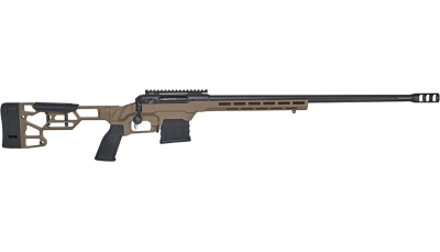 Savage Arms 57593 110 Precision 300 PRC 5+1 24", Matte Black Rec/Barrel, Flat Dark Earth Cerakote MDT LSS XL Chassis, Polymer Grip *Self timing taper aligned muzzlebrake (Short Action Calibers Only)