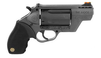 Taurus 2441021GRY Judge Public Defender 45 Colt (LC) Caliber or 2.50" 410 Gauge 5 Shot 2.50" Gray Finish Barrel, Matte Black Oxide Finish Cylinder, Gray Finish Polymer Frame & Black Ribber Grip