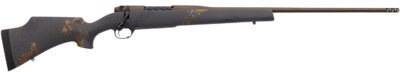 Weatherby MCU03N280AR6B Mark V Camilla Ultra Lightweight Compact 280 Ackley Improved 4+1 24" Barrel, Midnight Bronze Cerakote Metal Finish, Black with Smoke/Gold Sponge Accents Monte Carlo Stock