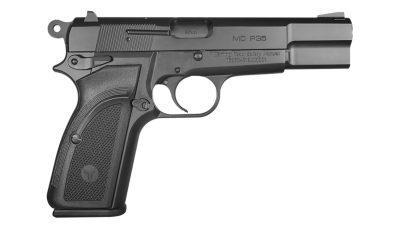 EAA GIRSAN 390450 MC P35  9mm Luger 15+1, 4.87" Black Steel Barrel, Black Serrated Steel Slide, Matte Black Steel Frame Black, Checkered Polymer Grip, Ambidextrous