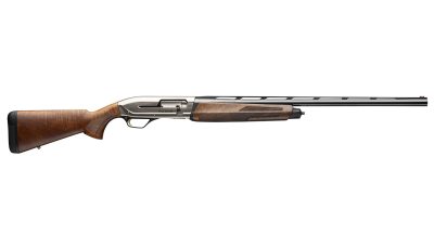 Browning 011779205 Maxus II Upland Full Size 12 Gauge Semi-Auto 3" 4, 2 3/4" Shells 26" Matte Blued Vent Rib Barrel, Satin Nickel Aluminum Receiver,  Grade I Turkish Walnut Wood Stock w/Adj Shim